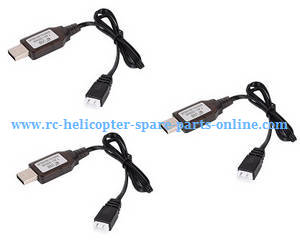 Hubsan H123D RC Quadcopter spare parts USB charger cable 7.4V 3pcs - Click Image to Close
