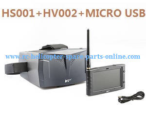Hubsan H123D RC Quadcopter spare parts HS001 4.3 inch FPV screen + HV002 BR box + Micro USB - Click Image to Close