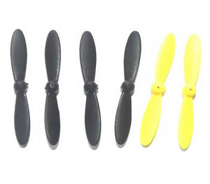 JJRC H20H RC quadcopter drone spare parts main blades (Black-Yellow) - Click Image to Close