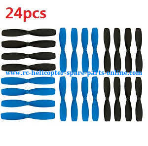 JJRC H21 quadcopter spare parts main blades 24pcs (Blue+Black)