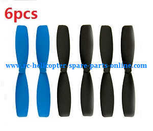 JJRC H21 quadcopter spare parts main blades 6pcs (Blue+Black)