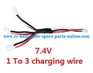 Hubsan H301S SPY HAWK RC Airplane spare parts 1 to 3 charging wire 7.4V - Click Image to Close