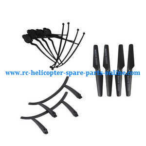 JJRC H31 H31W quadcopter spare parts undercarriage + protection frame set + main blades - Click Image to Close