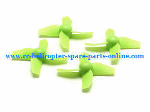 JJRC H36 E010 quadcopter spare parts main blades (Green) - Click Image to Close