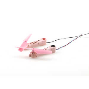 JJRC H37 H37W E50 E50S quadcopter spare parts 2*blade (Pink) + 2*motor deck (Pink) + motors (Red-Blue + Black-White wire)