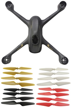 Hubsan H501M RC Quadcopter spare parts body cover with 4 sets main blades - Click Image to Close