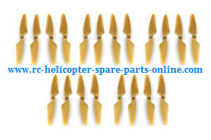 Hubsan H501C RC Quadcopter spare parts main blades (Gold) 5sets - Click Image to Close