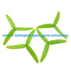 Hubsan H502S H502E RC Quadcopter spare parts upgrade 3-leaf main blades (Green) - Click Image to Close