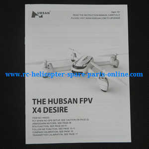 Hubsan H502S H502E RC Quadcopter spare parts English manual book (H502S)