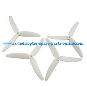 Hubsan H507A H507D H507A+ RC Quadcopter spare parts upgrade 3-leaf main blades (White) - Click Image to Close