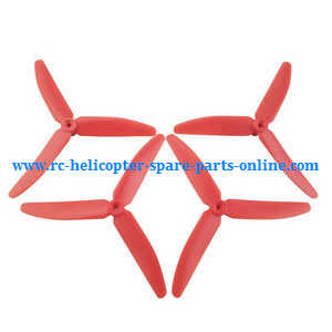Hubsan H507A H507D H507A+ RC Quadcopter spare parts upgrade 3-leaf main blades (Red) - Click Image to Close
