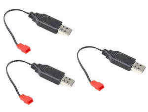 JJRC H61 RC quadcopter drone spare parts USB charger wire 3pcs - Click Image to Close