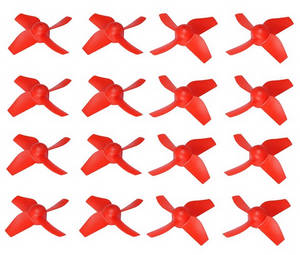 JJRC H67 RC quadcopter drone spare parts main blades (Red 16pcs) - Click Image to Close