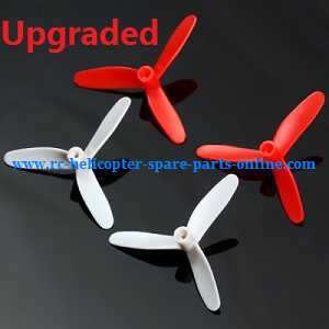 JJRC H7 quadcopter spare parts main blades (Upgraded) Red-White - Click Image to Close