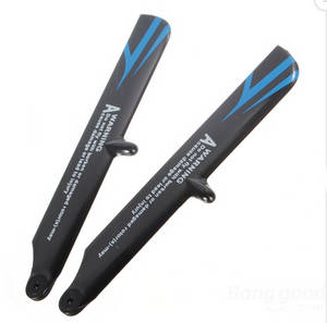 Hisky HCP100 FBL100 MCPX RC Helicopter spare parts main blades (Black-Blue or Random color)