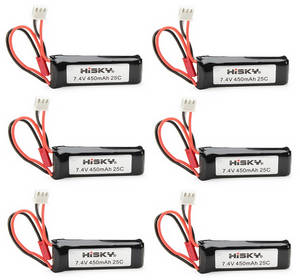 Hisky HCP100S RC Helicopter spare parts 7.4V 450mAh battery 6pcs - Click Image to Close