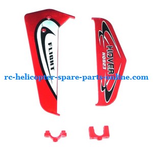 Huan Qi HQ823 helicopter spare parts tail decorative set (Red) - Click Image to Close