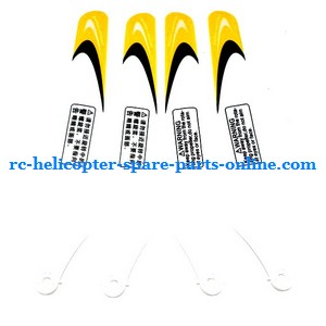 Huan Qi HQ823 helicopter spare parts main blades (Yellow) - Click Image to Close
