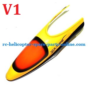 Huan Qi HQ 848 848B 848C RC helicopter spare parts head cover (Yellow V1) - Click Image to Close