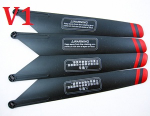 Huan Qi HQ 848 848B 848C RC helicopter spare parts main blades (Red V1) - Click Image to Close