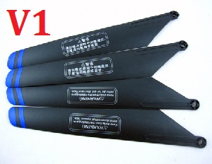 Huan Qi HQ 848 848B 848C RC helicopter spare parts main blades (Blue V1) - Click Image to Close