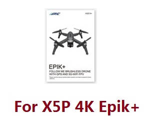 JJRC JJPRO X5 X5P RC Drone Quadcopter spare parts English manual book (For X5P 4K Epik+) - Click Image to Close
