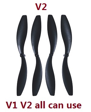 JJRC H12C H12W H12CH H12WH RC quadcopter drone spare parts main blades propellers Black V2 - Click Image to Close