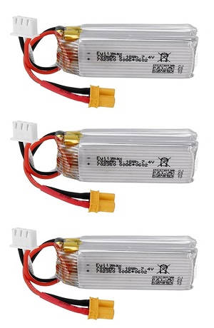 JJRC M03 E160 Yu Xiang F1 RC Helicopter spare parts 7.4V 700mAh battery 3pcs - Click Image to Close
