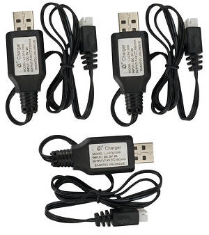 JJRC M03 E160 Yu Xiang F1 RC Helicopter spare parts 7.4V USB charger wire 3pcs