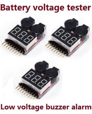 JJRC M05 E130 Yu Xiang F03 RC Helicopter spare parts Lipo battery voltage tester low voltage buzzer alarm (1-8s) 3pcs