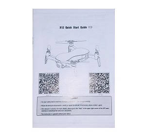 JJRC X12 X12P RC quadcopter drone spare parts English manual book
