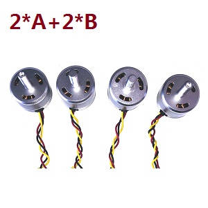 JJRC X13 RC quadcopter drone spare parts brushless motors set 2*A+2*B - Click Image to Close