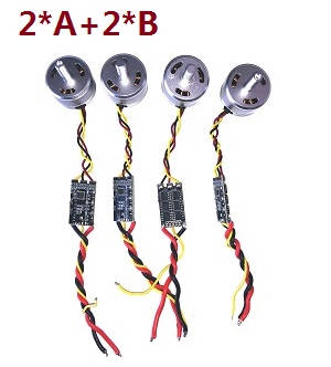 JJRC X13 RC quadcopter drone spare parts brushless motors with ESC board 2*A+2*B - Click Image to Close
