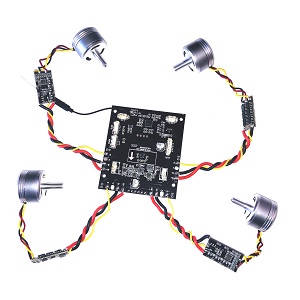 JJRC X13 RC quadcopter drone spare parts PCB board + brushless motors + ESC board set (Assembled) - Click Image to Close