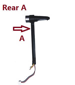 JJRC X15 S137 8802 Pro Dragonfly GPS RC quadcopter drone spare parts side bar and motor module (Rear A) - Click Image to Close