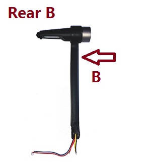 JJRC X15 S137 8802 Pro Dragonfly GPS RC quadcopter drone spare parts side bar and motor module (Rear B) - Click Image to Close