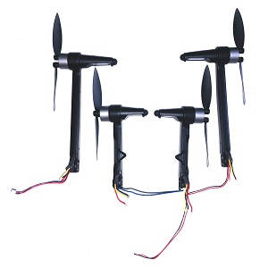 JJRC X15 S137 8802 Pro Dragonfly GPS RC quadcopter drone spare parts side bar and motor module with blades (2*A+2*B) - Click Image to Close