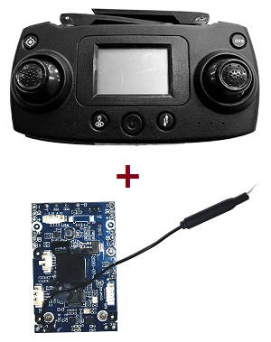 JJRC X16 Heron GPS RC quadcopter drone spare parts PCB board + transmitter (Black) - Click Image to Close