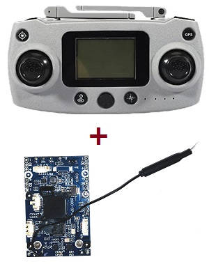 JJRC X16 Heron GPS RC quadcopter drone spare parts PCB board + transmitter (Gray) - Click Image to Close