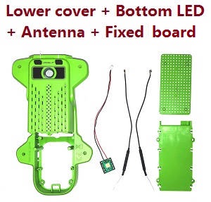 JJRC X17 G105 Pro RC quadcopter drone spare parts lower cover + LED + antenna + fixed board Green - Click Image to Close