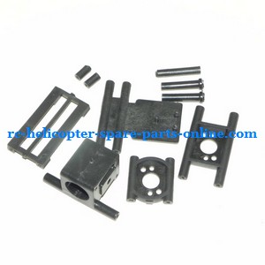 Ulike JM819 helicopter spare parts tail tube fixed set and motor fixed plastice small parts set etc. - Click Image to Close