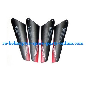 JXD 343 343D helicopter spare parts main blades (JXD 343 Black-Red) - Click Image to Close