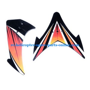 JXD 350 350V helicopter spare parts tail decorative set - Click Image to Close