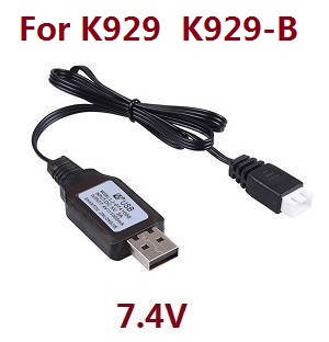 Wltoys K929 K929-A K929-B RC Car spare parts USB charger wire 7.4V - Click Image to Close