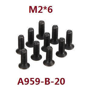 Wltoys K929 K929-A K929-B RC Car spare parts screws M2*6 A959-B-20 - Click Image to Close