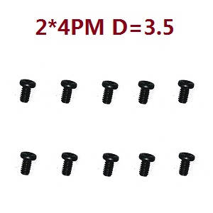 Wltoys K969 K979 K989 K999 P929 P939 RC Car spare parts screws 2*4PM 10pcs