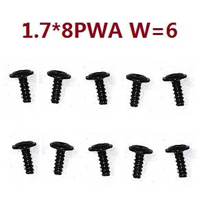 Wltoys K969 K979 K989 K999 P929 P939 RC Car spare parts screws 1.7*8PWA W6 10pcs