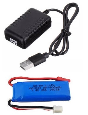 *** Deal *** JJRC Q35 Q36 RC car spare parts 7.4V 400mAh battery + USB charger wire