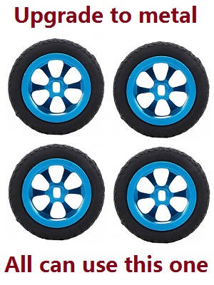 Wltoys K969 K979 K989 K999 P929 P939 RC Car spare parts tires with metal hubs Blue (all can use this one)