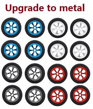 Wltoys K969 K979 K989 K999 P929 P939 RC Car spare parts tires with metal hubs 4 colors (all can use this one)